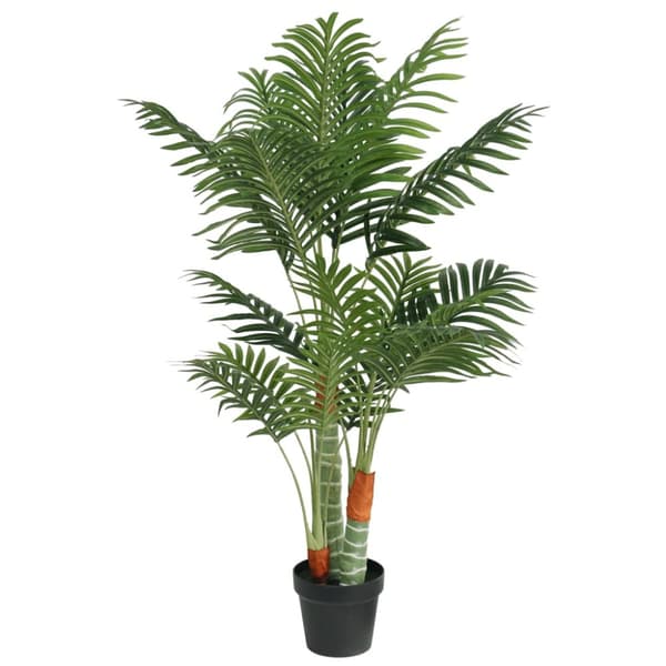 Konstväxt palm med 3 stammar grön 120 cm PP