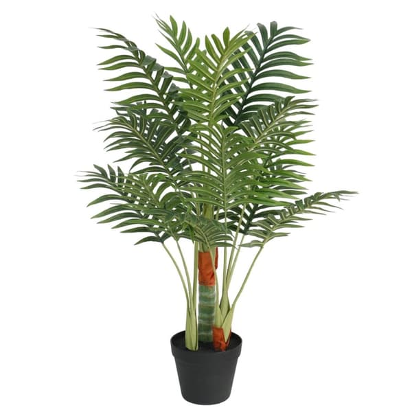 Konstväxt palm med 3 stammar grön 85 cm PP
