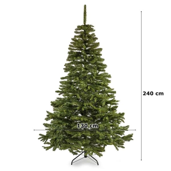 Vikingchoice 240cm Realistisk Kunstig Juletræ - Sikker, Nem Samling, Børnevenlig