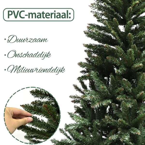 Vikingchoice 220cm Realistisk Konstgjord Julgran med 1300 PVC-barr