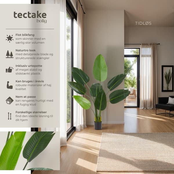 Kunstig paradisfugletræ Tropic, naturtro - 120 cm