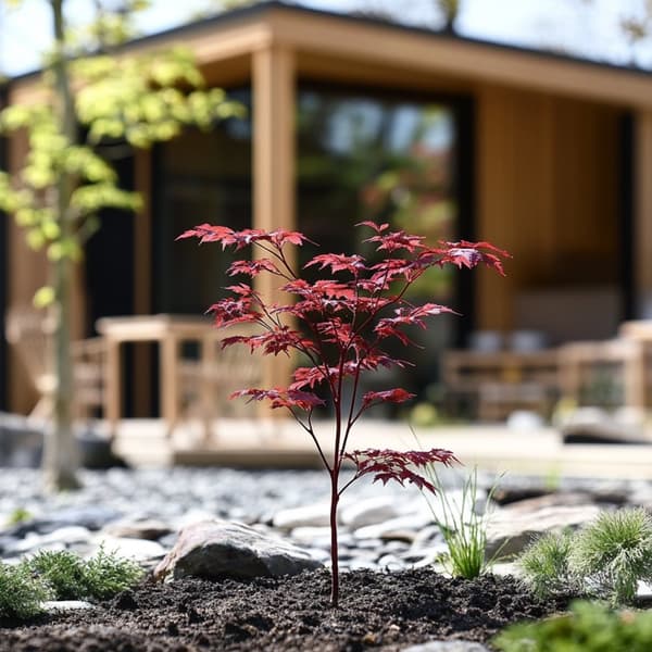 Japansk ahorn - 2 stk - Acer palmatum Atropurpureum - Højde 35-55cm - ⌀15cm