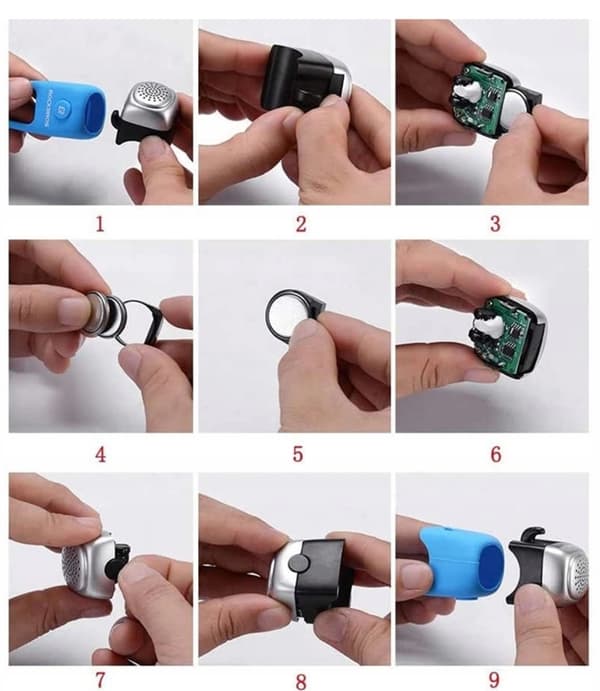 Rockbros Elektronisk Cykel Ring klocka - Grön