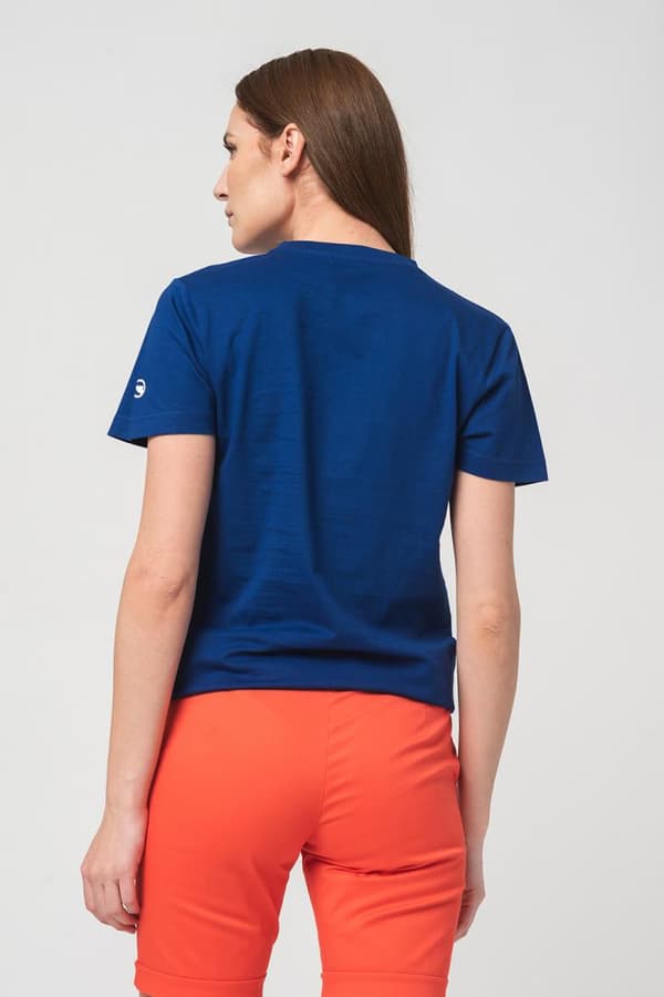 TRICOU  LOGO MULTICOLOR FEMEI  ROYAL BLU