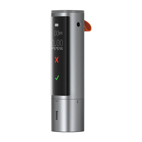 Baseus Car Mount SafeJourney Pro Series alcohol breathalyser in aluminium case 470 mAh Gray (CRCX060014)