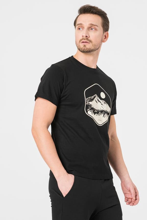 TRICOU CASUAL MOLDOVEANU BARBATI BLACK-S