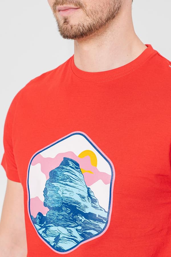 TRICOU CASUAL SFINX BARBATI RED-XXL