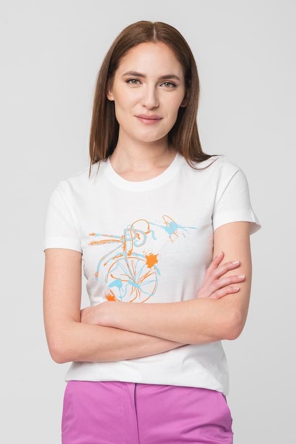 TSHIRT CASUAL F BICICLETA COLOR WHITE-S