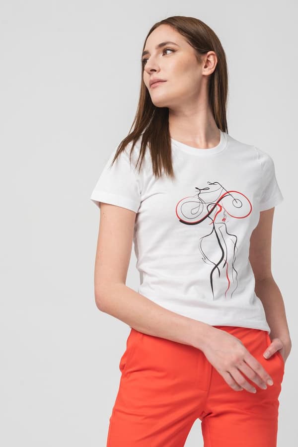 TSHIRT CASUAL F DOAMNA CU... WHITE-S