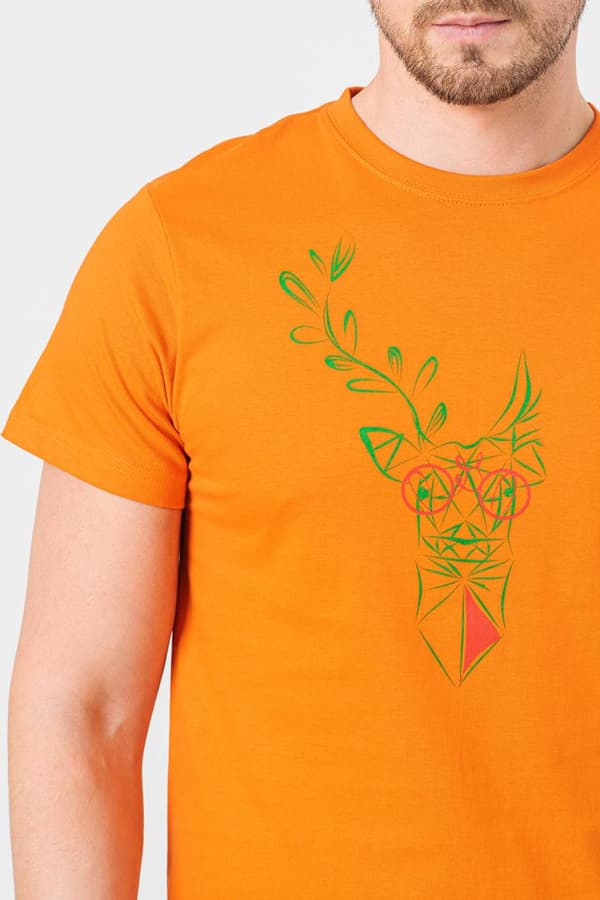 TRICOU  CERB FAMILIE BARBATI ORANGE-L