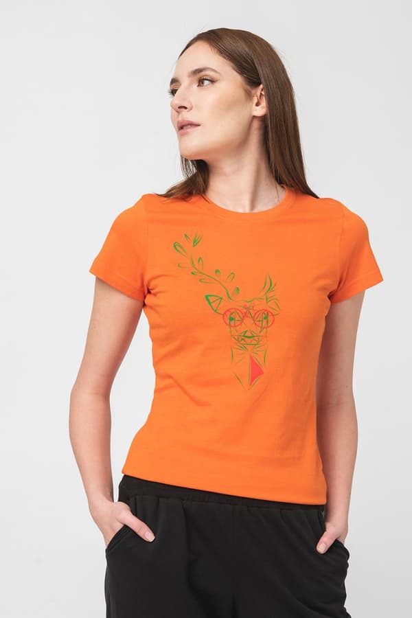 TRICOU  CERB FAMILIE FEMEI ORANGE-M