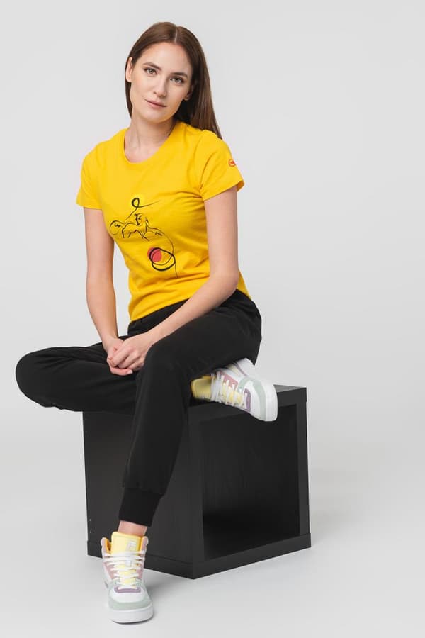 TSHIRT CASUAL F CAL PEGAS YELLOW-M
