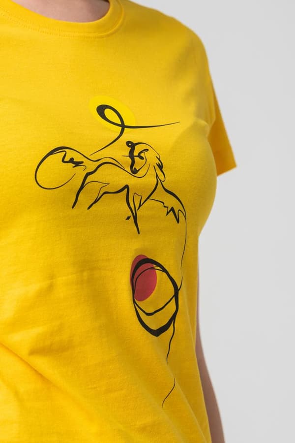 TSHIRT CASUAL F CAL PEGAS YELLOW-M