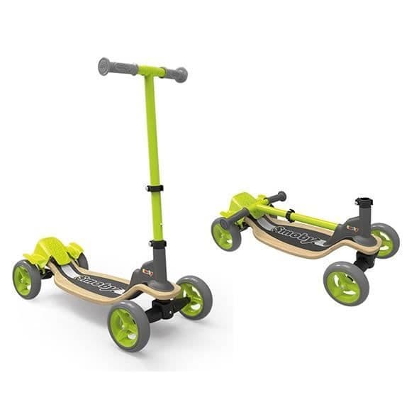 SMOBY trescooter 4 hjul - justerbar styr - vikbar