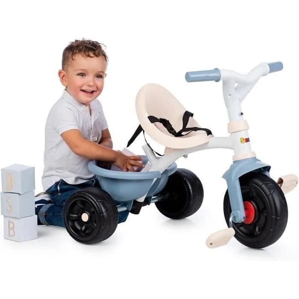 Smoby -trehjulingens evolutiva barn är roliga - metallstruktur - blå
