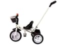 Miniatyrbillede 4 af 7: Trehjulet cykel med skubbestang - 95x48x90cm - med cykelkurv - sort
