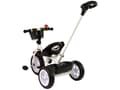 Miniatyrbillede 5 af 7: Trehjulet cykel med skubbestang - 95x48x90cm - med cykelkurv - sort