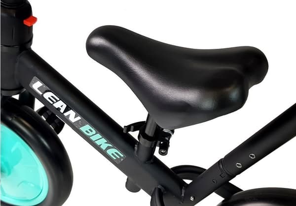 Trehjulet balancecykel med pedaler 3i1 sort og mint