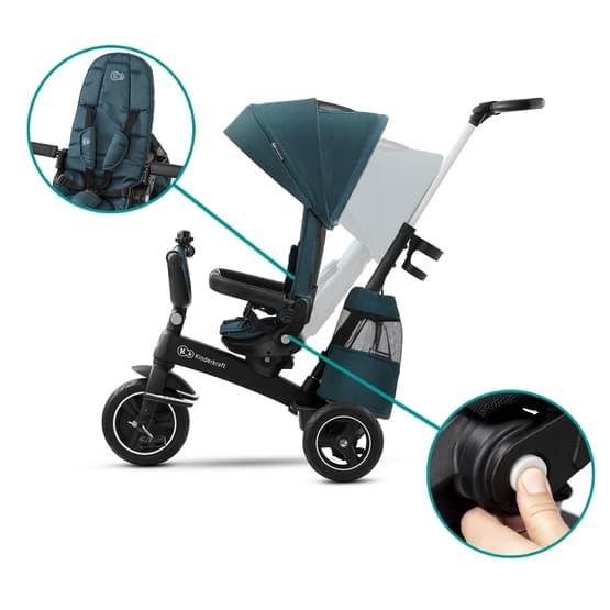 Trampcykel 3-1 - Easytwist Midnight Green