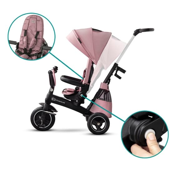 Trampcykel 3-1 - Easytwist Mauvelous Pink