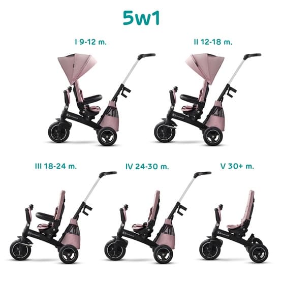 Trampcykel 3-1 - Easytwist Mauvelous Pink