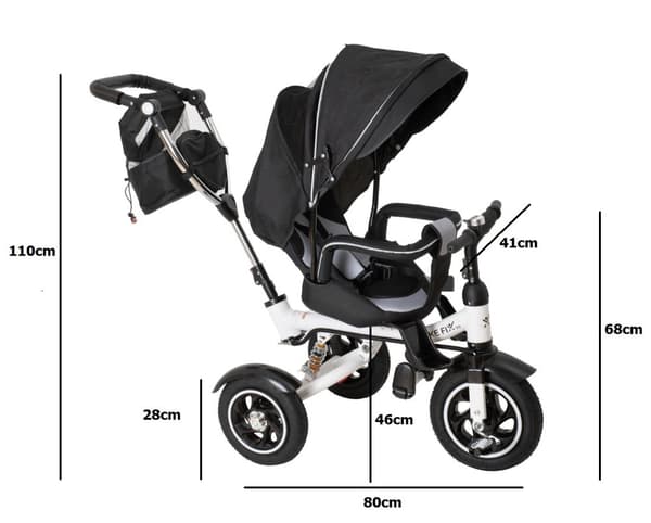 Trike Fix V3 kolmipyörä, musta