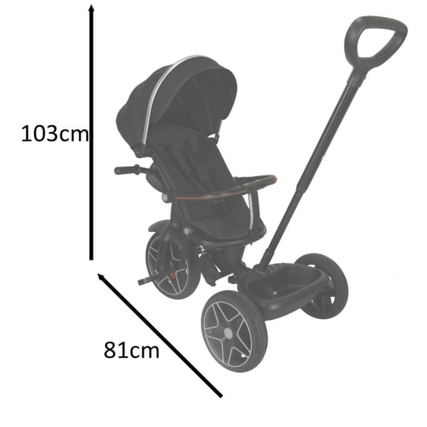 TRIKE FIX Elite trehjulet cykel, sort