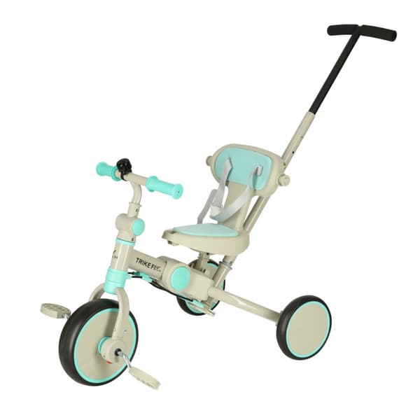 TRIKE FIX V4 trehjulet cykel, blå og grå, med visir
