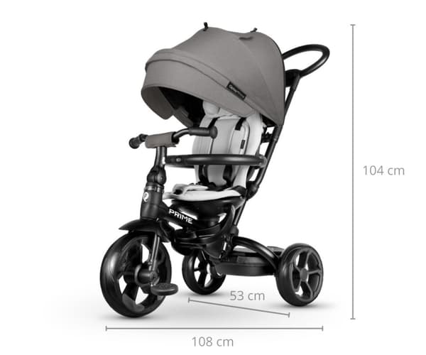 Qplay Trehjuling Ny Prime Grey