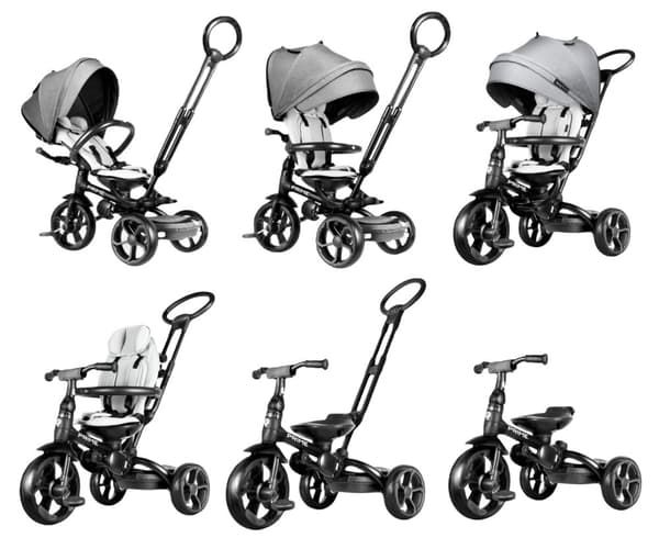 Qplay Trehjuling Ny Prime Grey