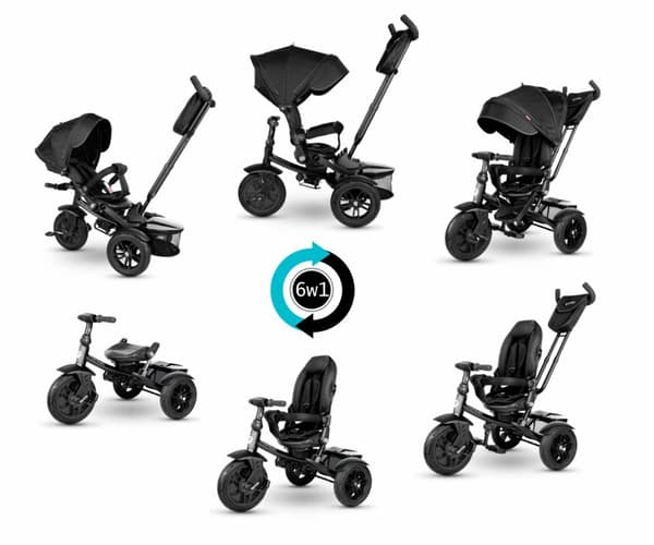 Qplay Trehjuling Premium Svart