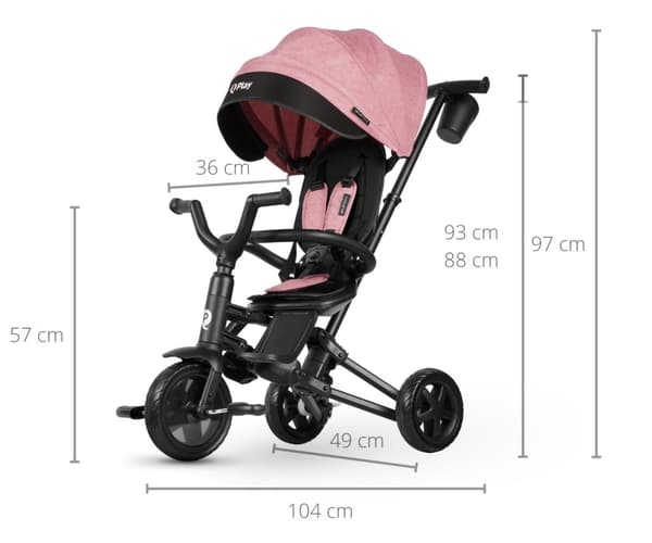 Qplay trehjulet cykel Nova Niello Pink
