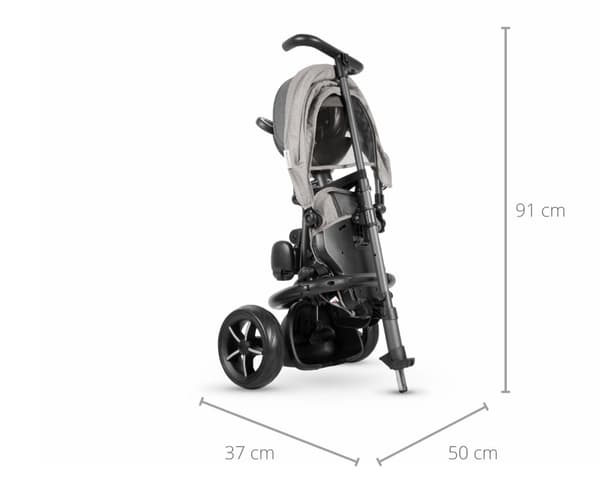 Qplay Rito Star Grey Trehjulet cykel