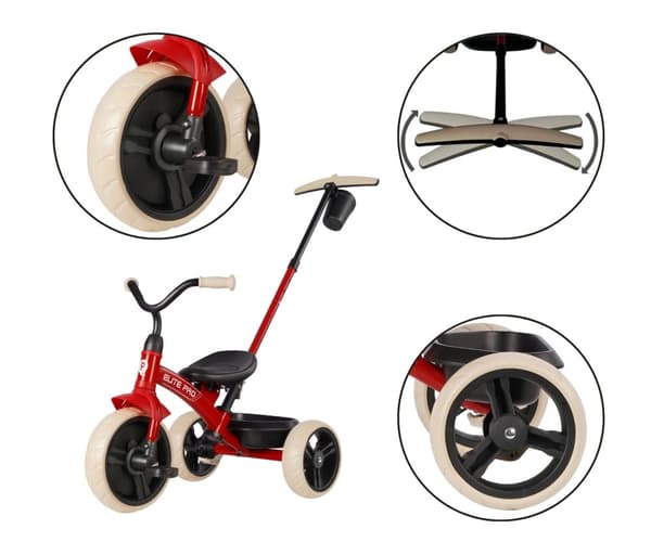 Qplay Trehjulet cykel Elite Pro Rød