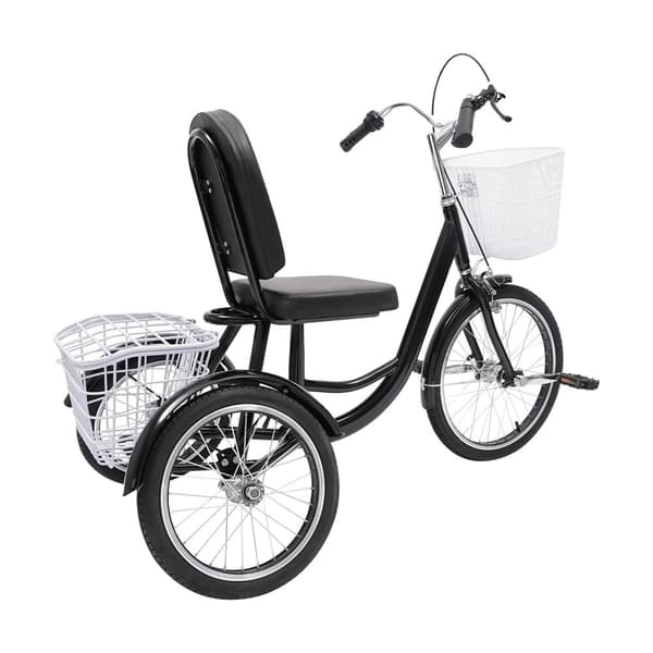 3-hjulet cykel, stor lastekapacitet, stabilt design,sort