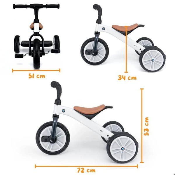 Trehjuling för Barn - BMW Cykel - EVA Hjul - 3 till 6 år - Vit