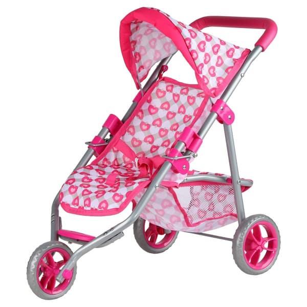 WOOPIE ROYAL 3-Hjul Dockvagn Hjärta Rosa
