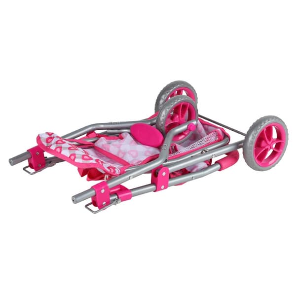 WOOPIE ROYAL 3-Hjul Dockvagn Hjärta Rosa