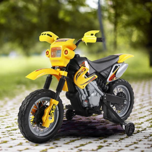 Rootz Electric Motocross for Kids - Mini Motorcykel - Ride -On Bike - Safe Riding - 102 x 53 x 66 cm - Yellow & Black