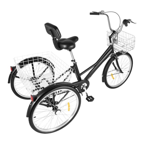 24-tommer voksen tricycle, 7-trins gear, høj belastningskapacitet, ergonomisk rygstøtte