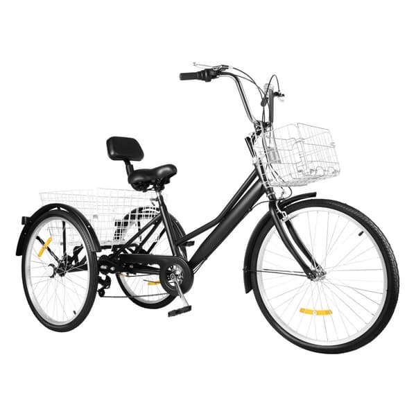 24-tommer voksen tricycle, 7-trins gear, høj belastningskapacitet, ergonomisk rygstøtte