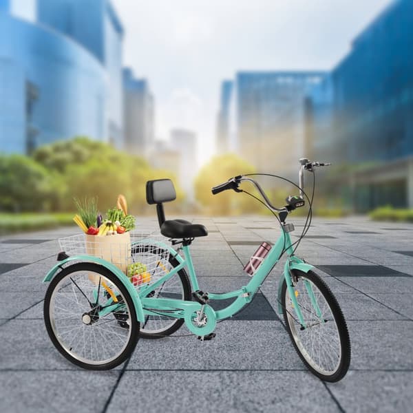 Voksen Tricycle, 24-tommer Hjul, 7-Trins Gear, Sammenklappeligt Design