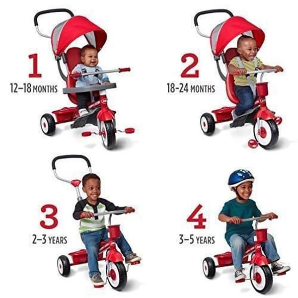 Trehjuling - Radio Flyer - Röd - Att montera själv - 18 månader till 4 år - Max 25 kg