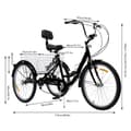 Miniatyrbild 2 av 2: Vuxen Trike, 7-växlad växelsystem, Stark lastkapacitet,svart