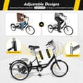 Miniatyrbild 4 av 4: Trehjulig cykel, 8-växlad växellåda, stor korg,svart