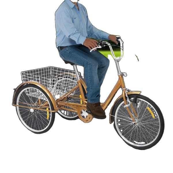 Högkolfiberstål Trike, 6 växlar, justerbar handtags höjd