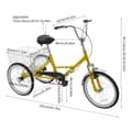 Miniatyrbild 2 av 4: Vuxen Bergtrehjulig Cykel, Justerbar Höjd, Fällbar Design
