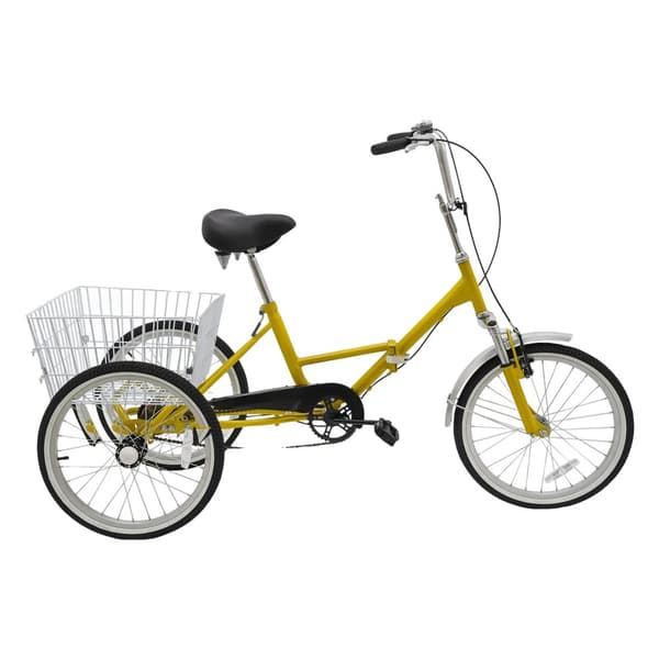 Vuxen Bergtrehjulig Cykel, Justerbar Höjd, Fällbar Design