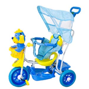 TRECYKEL MED BLØDE HJUL I 3 FARVER