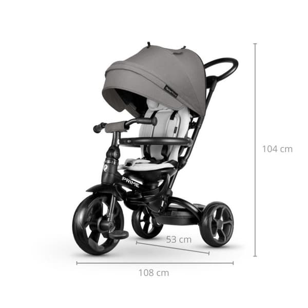 Trehjulig cykel Ny Prime Gris